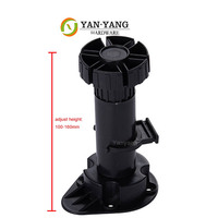 Pieds de canapé réglables en plastique Yanyang pour meubles, pieds de table réglables pour armoire de cuisine, pieds de meuble à tube rond