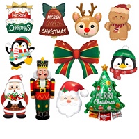 Ballons de Noël en aluminium gonflables à l'hélium, flottants, Père Noël, bonhomme de neige, renne, sapin, ballons de fête