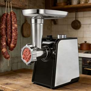 Hachoir à viande domestique au design unique avec fonction de marche arrière anti-blocage, incluant plusieurs lames de coupe pour une broyage fin - Product Image 2