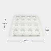 Vente flash - Moule à chocolat transparent en forme de cœur pour mousse, gelée, pralines, bonbons, en plastique PP