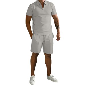 Conjunto de Polo Transpirable para Hombre, Verano, Ligero, Informal, 2 Piezas, Varios Colores y Tallas - Product Image 2