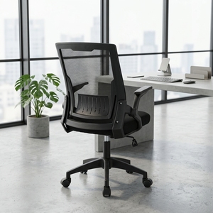 Silla de Oficina Giratoria Cómoda con Base Deslizante, Malla de Nailon, Ergonómica, Ajustable, Mueble de Director para el Hogar, Diseño Moderno - Product Image 5