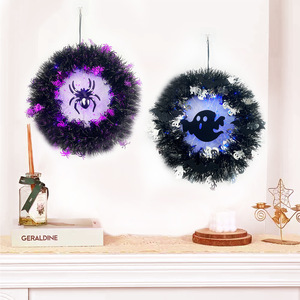 Guirnaldas Luminosas Qiankun para Halloween, Decoraciones Moradas para Interiores, Adornos Colgantes para Paredes de Fiesta - Product Image 1
