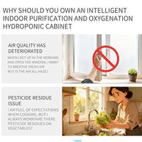Système de jardinage hydroponique intelligent pour la plantation de légumes à la maison-Armoire hydroponique verticale pour la culture de plantes