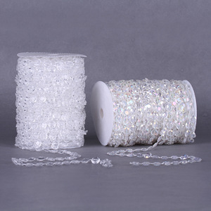 LK20191023-18 10mm Irisé clair AB cristal acrylique perles guirlande pour la décoration <span class=keywords><strong>de</strong></span> mariage - Product Image 3