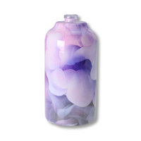 Flacon de parfum OEM Nouvelle arrivée Rose Bleu Poudre Fleur Couleur Oud Verre givré Pompe Ronde Goutte à goutte 150ml 100ml Flacon de parfum