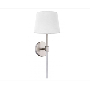 Lampe murale de chevet de luxe grand format avec abat-jour en lin à base ronde pour la décoration intérieure - Product Image 1