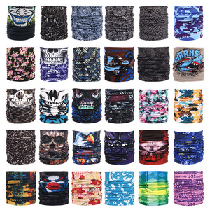 Masque facial multifonctionnel, cache-cou, motif crâne, unisexe, adulte, couvre-chef de sport, cagoule, design coloré personnalisable - Product Image 1