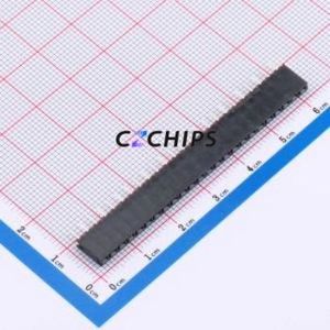 BCS-124-L-S-TE Pin Socket Through hole Component (THT),P=2.54mm Connector 2.54mm Through Hole Single Row 24P - Product Image 1