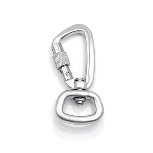 Mosquetón de aluminio con cierre a presión, clip de resorte ligero y resistente para correa de perro, bolso, llavero, equipo de exterior - Product Image 3