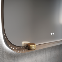 Meuble de salle de bain mural minimaliste de luxe avec design de vasque flottante gain de place et miroir éclairé