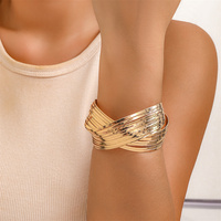 Haute qualité Goth croix large ouvert manchette bracelet pour femmes déclaration métal lourd bras Bracelet Pulseras Grunge bijoux Steampunk hommes