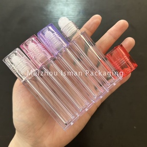 ISMAN Botella Roll-on Cuadrada de 7ml para Aceite Labial, con Tapa Transparente, Rosa, Morado, Rojo, Vacía, para Líquidos Esenciales, Sueros, Masajes, Vial, Embalaje al por Mayor - Product Image 3