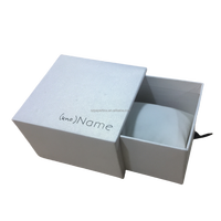 Confezione di vendita calda scatola di carta personalizzata con Logo stampato rigida cassetto scorrevole portagioie regalo per gioielli regalo scatola di cartone