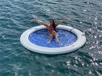 Fabricant professionnel préféré de 7 à 10 personnes, Dock en maille circulaire, île flottante, piscine gonflable océan