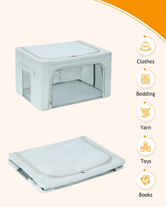 KUYUE Faltbare blaue Kleidung Organizer Kleidung Lagerplätze, stapelbare Regal Taschen Boxen, Schrank Organizer und Aufbewahrung metall - Product Image 3