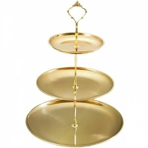 Soporte <span class=keywords><strong>de</strong></span> <span class=keywords><strong>Pastel</strong></span> <span class=keywords><strong>de</strong></span> Metal <span class=keywords><strong>de</strong></span> Acero Inoxidable <span class=keywords><strong>de</strong></span> <span class=keywords><strong>3</strong></span> Niveles para Bodas, Soporte <span class=keywords><strong>de</strong></span> <span class=keywords><strong>Pastel</strong></span> Metálico Dorado y Plateado <span class=keywords><strong>de</strong></span> Lujo para Bodas - Product Image 1