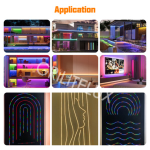 <b>RGB</b> COB LED Strip Side View Programmable RGBIC DC24V 630LEDs 8mm PCB 10Pixels Integrated IC for Jewelry Showcase - Product Image 6