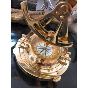 ALFA NAUTICAL Brújula Telescópica de Latón Marino, Telescopio Multifuncional, Decoración de Mesa, Diseño Tradicional, para Interiores - Product Image 3