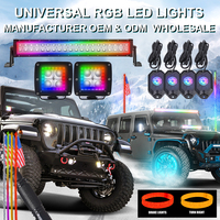 Universel Led Rock Lights Rgbw Chasing Rock Lights rgb Chasing Pour Jeep Voiture Camion Décoration Autres Accessoires Extérieurs