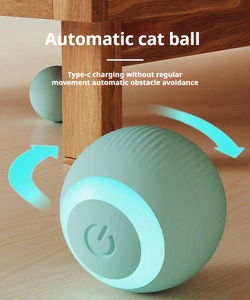 Balle roulante pour chat interactive et écologique Style de mode simple Caractéristiques durables Balle jouet pour chat en silicone