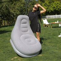 Canapé-lit gonflable de salon extérieur avec porte-gobelet, fauteuil de cinéma gonflable, canapé-lit pour adultes, ensemble de sièges relaxants pour adultes