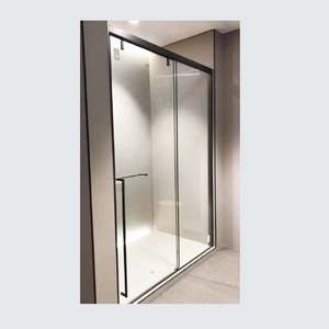 <span class=keywords><strong>Puerta</strong></span> de <span class=keywords><strong>Ducha</strong></span> de Vidrio Templado de 8/10 mm, Marco de Acero Inoxidable 304, <span class=keywords><strong>Mampara</strong></span> de <span class=keywords><strong>Ducha</strong></span> Corredera con Cierre Suave, Diseño Moderno para Baño de Hotel/Villa - Product Image 3