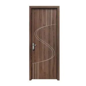 Pintu Pvc Solid motif Interior kayu, harga kustom, pintu untuk rumah
