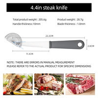 Ensemble de 6 couteaux à steak de luxe - Manche en PP et acier inoxydable, OEM/ODM, faible MOQ, prix de gros, pour hôtel/maison