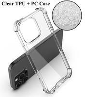 1.5mm 2-en-1 TPU PC Clair Transparent Antichoc Téléphone étui pour iphone 16 Plus 16 Pro Max 15 14 13 Accessoire Protection