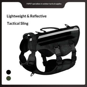 เสื้อกั๊กสุนัขแบบยุทธวิธีพร้อมหัวเข็มขัดโลหะสำหรับสุนัขขนาดใหญ่ เสื้อกั๊กปรับได้สำหรับการเดินป่า ฝึกสุนัข สายรัดสุนัขแบบยุทธวิธีพร้อมหูจับ - Product Image 3