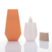 30-50ml plastique PE fond de teint lotion solaire bouteille finition mate bouchon à vis forme crème liquide boîte d'emballage Logo personnalisé