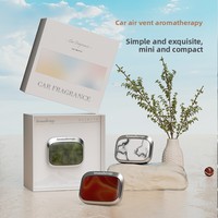 Nouveau diffuseur de parfum de luxe en métal style agate pour grille d'aération de voiture, longue durée, éliminateur d'odeurs, coffret cadeau, logo personnalisé, vente en gros