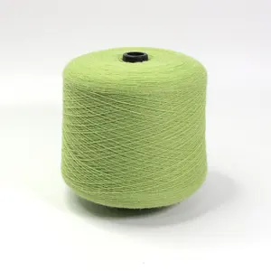 Preço por atacado 38/2 anti-pilling crochê tecelagem algodão tingido merino lã fio plana tricô máquina melange misturado fio