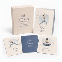 Impression personnalisée de cartes d'affirmation pour le yoga, service OEM de jeux de cartes en sanskrit pour studios de yoga, retraites, vente en gros