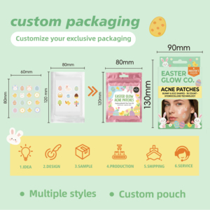 Patchs anti-acné à thème Pâques 2026, marque privée OEM, best-sellers, formes mignonnes de lapin et d'œuf |   Logo personnalisé - Product Image 3