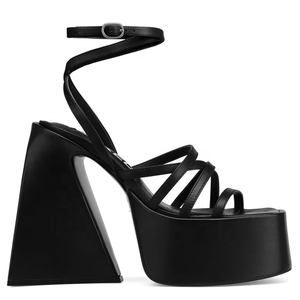 Sandalias de Plataforma Alta de Verano para Mujer, con Tiras Cruzadas, Tacones Gruesos, Diseño de Serpiente Neón, Tallas Grandes - Product Image 3