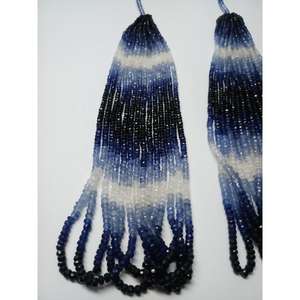 Cuentas de Zafiro Azul Ombré Natural de 3mm, Talladas a Mano con Microcorte, de Alta Calidad, Certificadas por Terceros, M.Y.GEMS - Product Image 2