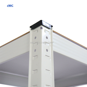 헤비 듀티 아연 도금 금속 볼트리스 랙 선반 블랙/화이트 5 단 철 랙 선반 슬롯/리벳 적층 디자인 - Product Image 4