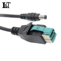 Cable de alimentación USB personalizado de fábrica, 12V/24V a DC 5,5x2,1 o 5,5x2,5 DC, cable de alimentación pos