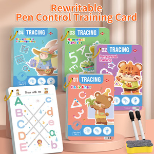 Schede personalizzate riutilizzabili e cancellabili per la scrittura a mano dell'<span class=keywords><strong>alfabeto</strong></span> (A-Z maiuscolo e minuscolo) per bambini - Giocattolo educativo per l'apprendimento - Campione gratuito - Product Image 2