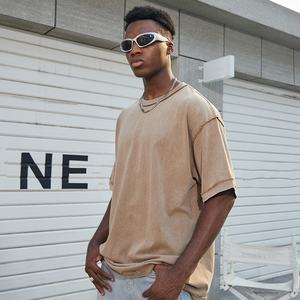 TKAN41 Custom Acid Wash Streetwear Man T Shirt Heavyweight 260Gsm Boxy Fit Drop Shoulder Blank Vintage Graphic Oversized <b>Tshirt</b> - Product Image 4