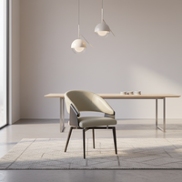 Chaises de salle à manger en cuir modernes et durables pour le bureau à domicile, style confortable avec pieds en métal, meubles pour usage domestique