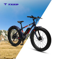 TXED Siyah 26 İnç 500W Arka Göbek Motorlu Fırçasız Çelik Gövdeli Lityum Bataryalı Elektrikli Dağ Bisikleti