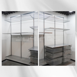 Wall Mounted Wire Closet Shelving for Fitness Room <strong>With</strong> Metal Workshop <strong>Table</strong> <strong>Shelf</strong> - Product Image 2