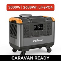 Station d'alimentation portable LiFePO4 2688Wh, générateur solaire, vente en gros au Royaume-Uni pour caravane, camping-car, artisan, camping, maison, alimentation de secours