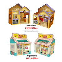 Ensemble de jeu de rôle commercial pour enfants, style village, supermarché et maison, pour jeu d'imitation multi-activités en intérieur