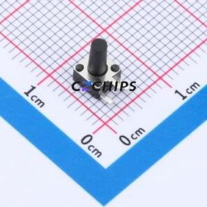 TSC08-CBW1EH8.0 Tactile Switch Through hole-3P,4.5x4.5mm Switch Single Pole Single Throw Round Button 1.8N Right Angle Insert - Product Image 1