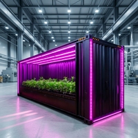 Système hydroponique Skyplant à circulation d'air purifié sous pression négative automatique, irrigation goutte à goutte/aquaponique/aéroponique multi-niveaux