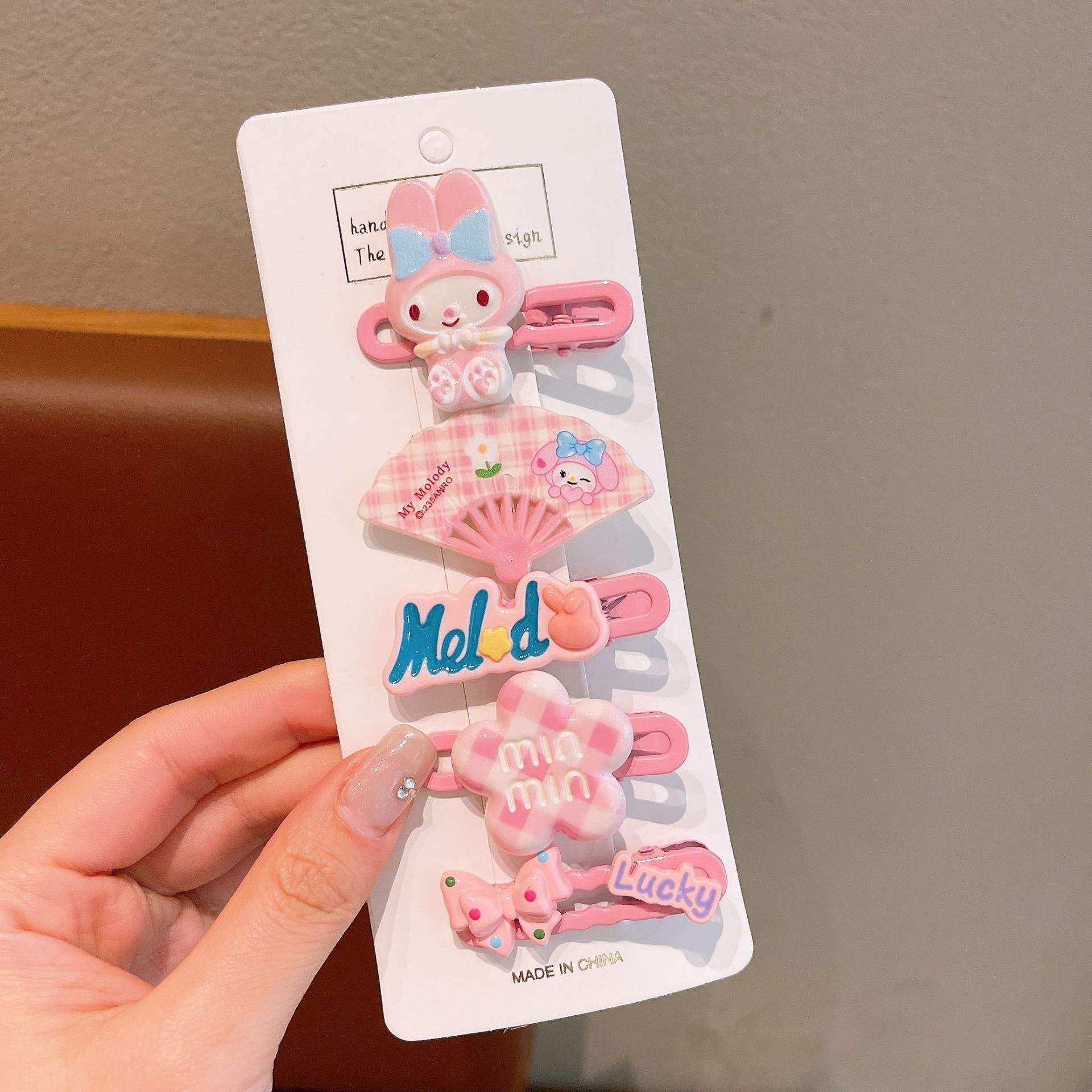 3 Melody Five - Piece Hair Clip Set Card Pack